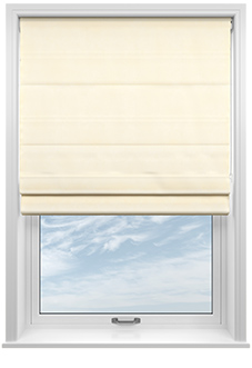 Florence Faux Suede, Fresh Cream - Twist&Fit Roman Blind